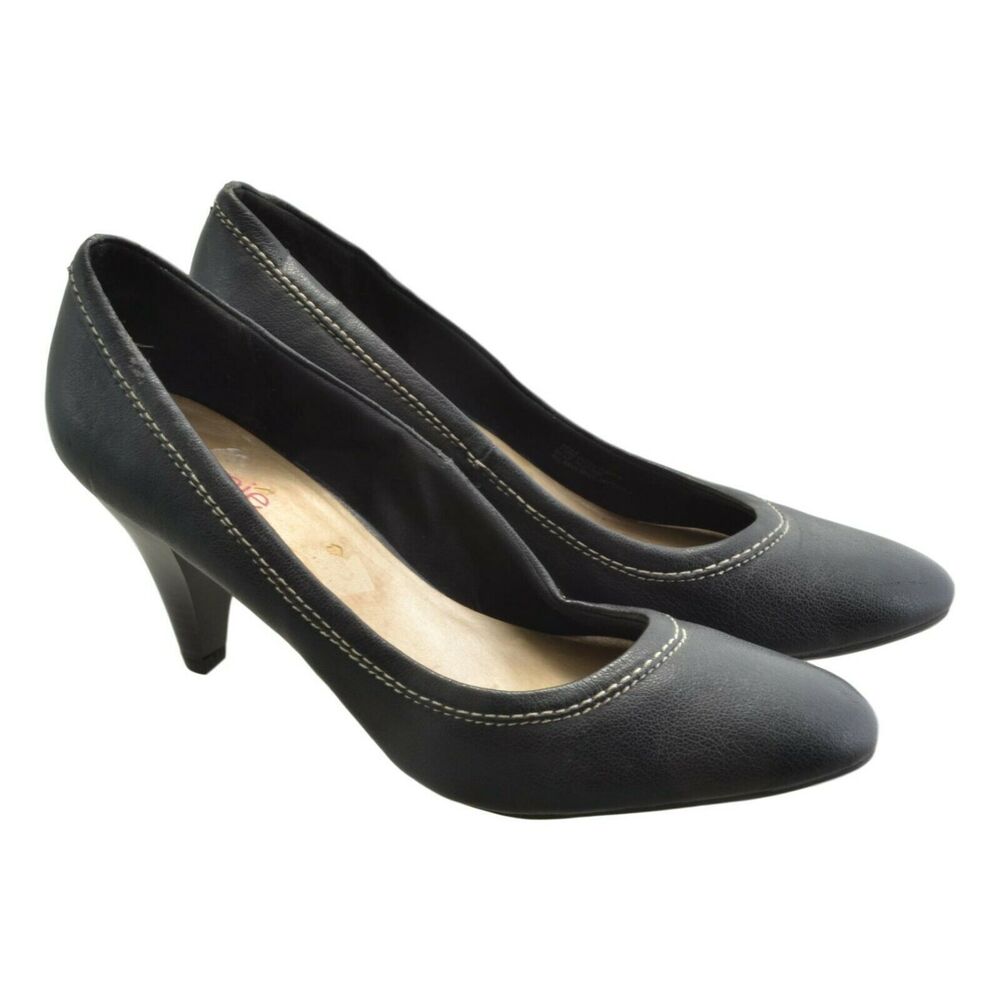 Connie Black  Size US 10M Faux Leather Ellyn Heels Women's Shoes